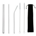 thumbnail image 1 of Tainini 304 Stainless Steel Straw Set Cloth Bag Metal Straw Portable Set Restaurant Beverage Straw Set, 1 of 3