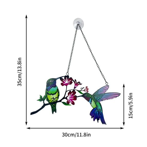 Tainini 4 PCS Metal Outdoor Wall Art Decor,3D Colorful Garden Birds Sculpture Outdoor Iron Hanging Decor Ornaments, Metal Hand-Made Bird Wall Art Decorations