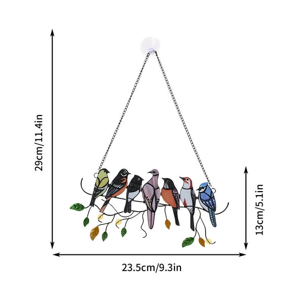 Tainini 4 PCS Metal Outdoor Wall Art Decor,3D Colorful Garden Birds Sculpture Outdoor Iron Hanging Decor Ornaments, Metal Hand-Made Bird Wall Art Decorations