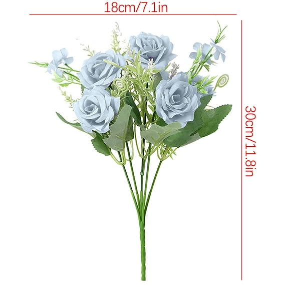 Tainini Artificial Flowers, Silk Roses Fake Flowers,for Home Living Table Centerpiece Decor