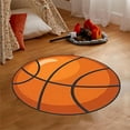 thumbnail image 1 of Tainini Basketball Rug, Soft and Comfy Sports Themed Round Area Rugs Bedroom Living Carpet Kitchen Mat Bath Rugs for Bathroom, Basketball Themed Decor for Bedroom Men, 1 of 6