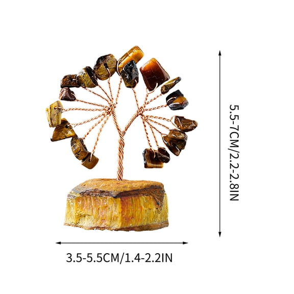 Tainini Crystal Money Tree, Chakra Tree of Life with Colorful Gemstone, Geode Agate Slices Base Feng Shui Ornaments for Wealth and Luck