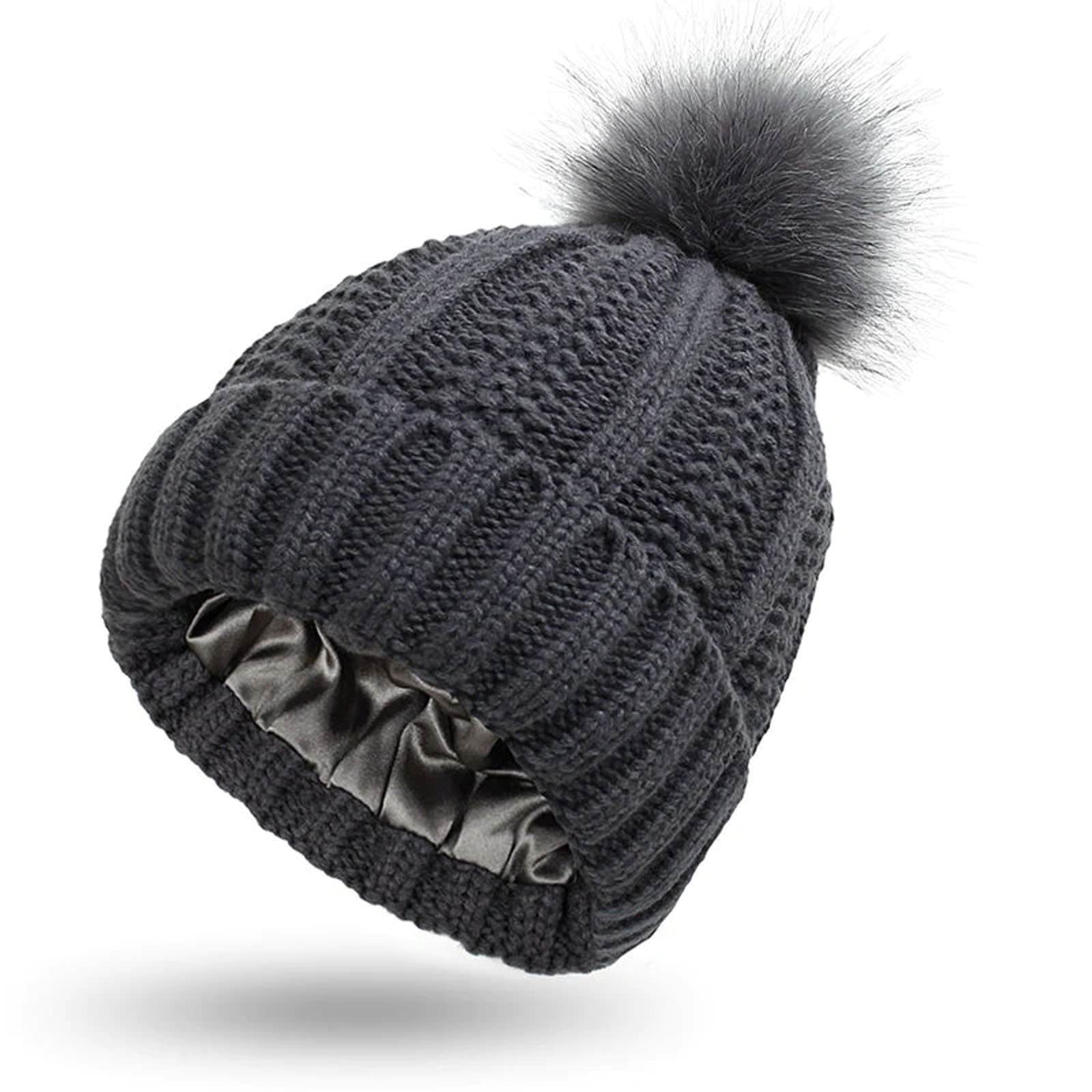 Tainini Clearance! Elastic Ribbed Knit Hat For Hair Protection Protects ...