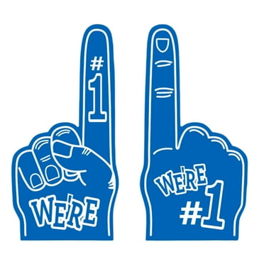 Tainini Clearance!!! Giant Foam Finger We're Number 1 Foam Hand 18 Inch Baseball Foam Fingers Foam Fan Finger Cheerleading for Sports Celebration for Sporting Events Games School(Blue)