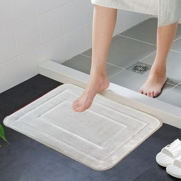 Tainini Clearance!!! Memory Foam Thick Bath Mat Bath Mats for Bathroom Non Slip Floor Rugs, Super Absorbent Bathmat Quick Dry, Machine Washable Bathroom Rug-Gray