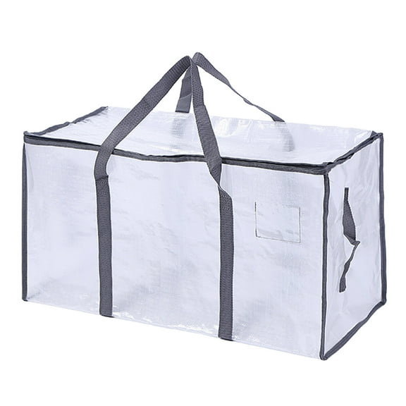 Tainini Moving Bags Plastic Storage Clothes Organization Large W Lid/Zipper. Packing Boxes/Bins Alternative. Space Foldable College Supplies Essentials