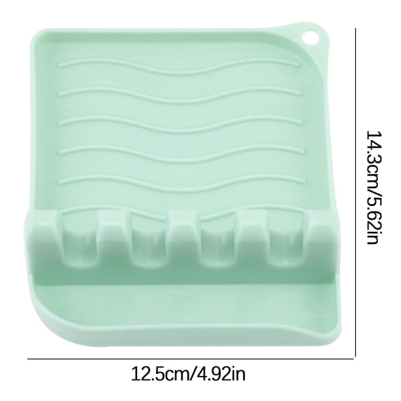 Tainini Multifunctional Spoon Rest, Foldable Pot Lid Holder Spoon Rest Pan Pot Cover Lid for Stove Top Kitchen Gadgets Utensil Holder for Home Use Stove Spoon Rest( Mint Green)