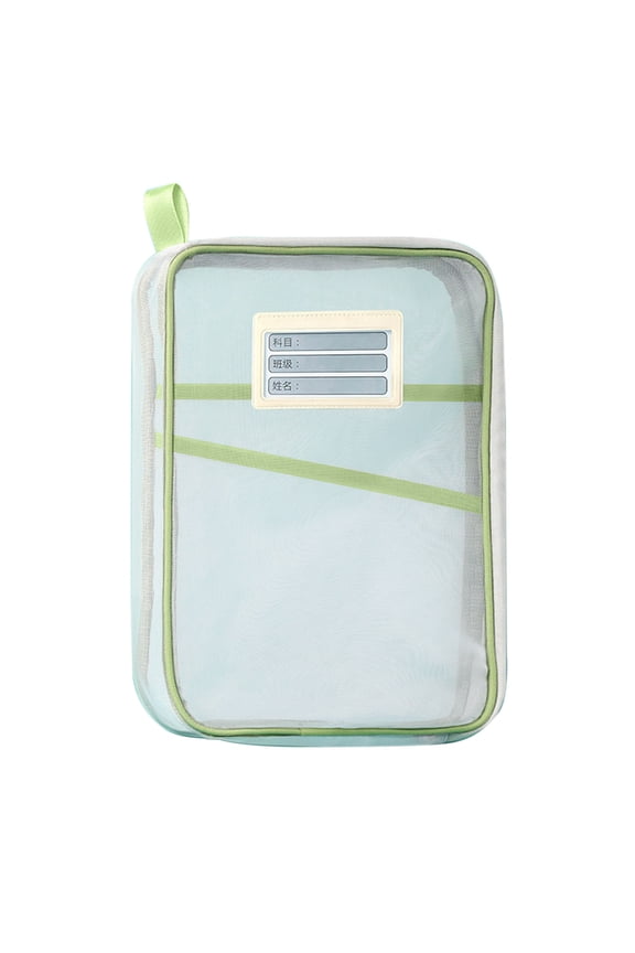 Plastic Mesh Zipper Pouch 9x12in, Zip File Bags for Office Supplies, Cosmetics, Travel Storage, Bills