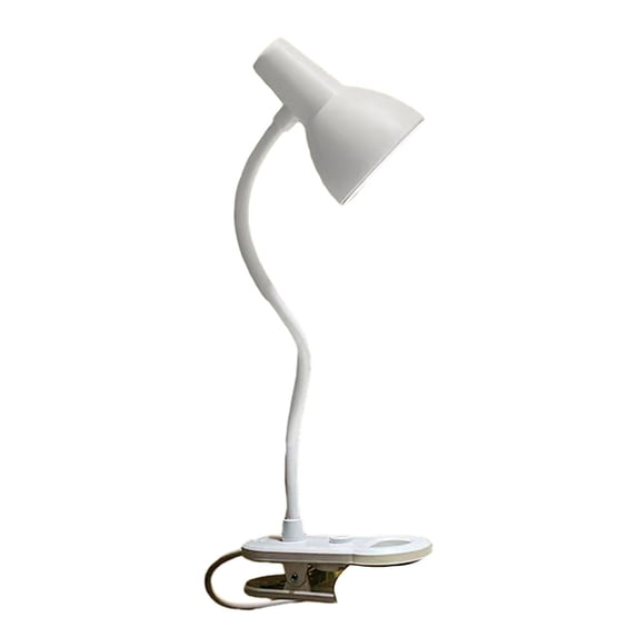 Tainini Reading Light,Led Desk lamp,Desk lamp with USB Charging Port,Standing, Clip-on,360° Rotating Hose,Eye-Care Desk Light,Clip on Office lamp,White