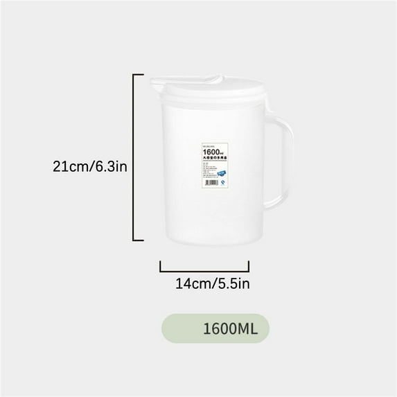 Tainini 0.52 Gallon Plastic Pitcher with Lid, BPA-FREE Eco-Friendly, Mix Drinks Water Jug for Hot,Cold Lemonade Juice Beverage Jar Ice Tea Kettle