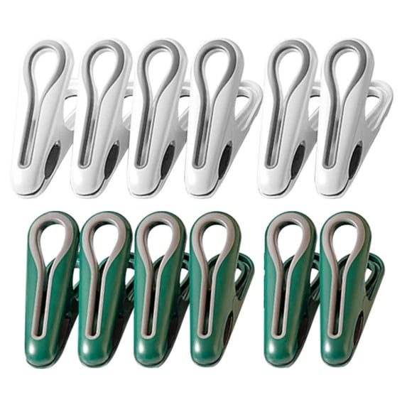Tainini 12Pcs Clothes Peg Clip Pins,Clip Hanging Clothes line Windproof Hanger Sock Clothes Drying PegPlastic Clips Hooks
