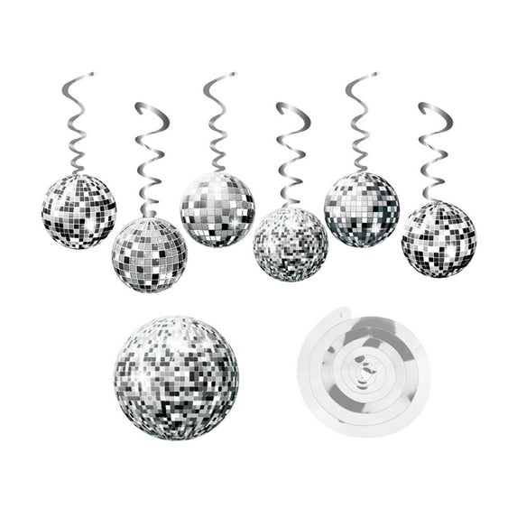 Tainini 12Pcs Colorful Disco Balls Ornaments Hanging Mini Mirror Disco Balls for Disco Themed Party Wedding Christmas Birthday Supplies