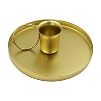 Tainini 2 Pcs Taper Candle Candlestick Metal Vintage Candle Holders with Handle for Christmas Xmas Dinner Party Decor