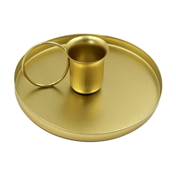 Tainini 2 Pcs Taper Candle Candlestick Metal Vintage Candle Holders with Handle for Christmas Xmas Dinner Party Decor