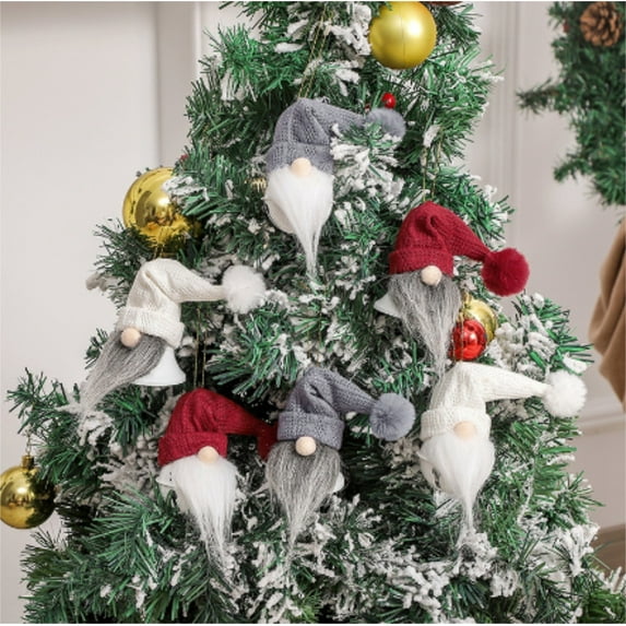 Tainini 3.9in Santa Gnome Ornament , Christmas Tree Dwarf Pendant for Kid Christmas tree ornaments