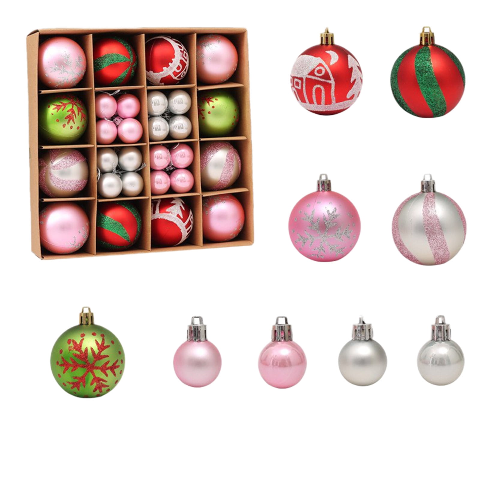 Tainini Clearance Sale! 44Christmas Ball Set , Red and Gold Christmas
