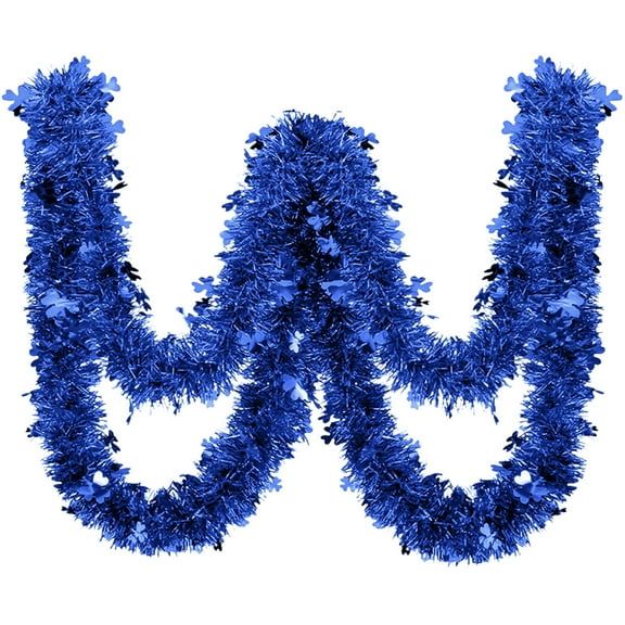 Tainini 6.5 FT Christmas Tinsel Twist Garland Shiny Hanging Garland Ornaments for Christmas Tree Party Supplies Indoor and Outdoor Decor,2PCS