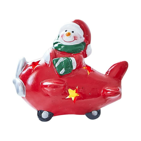 Tainini 7.8in Christmas Snowman Figurines Table Christmas Ceramics Snowman Gifts for Winter Indoor Home Decor