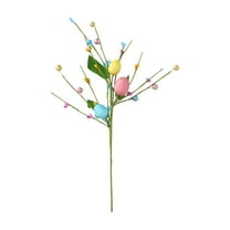 Tainini Artificial Easter Egg Picks 12inch Easter Egg Tree Branches Easter Stems for Spring Party Flower Arrangement Wreath Decor