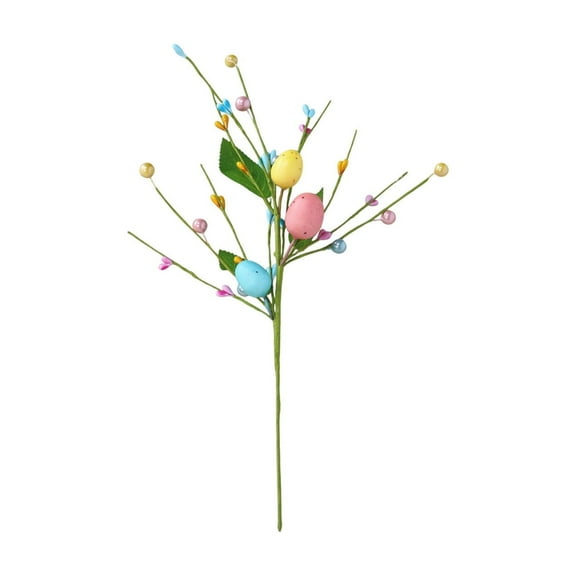 Tainini Artificial Easter Egg Picks 12inch Easter Egg Tree Branches Easter Stems for Spring Party Flower Arrangement Wreath Decor
