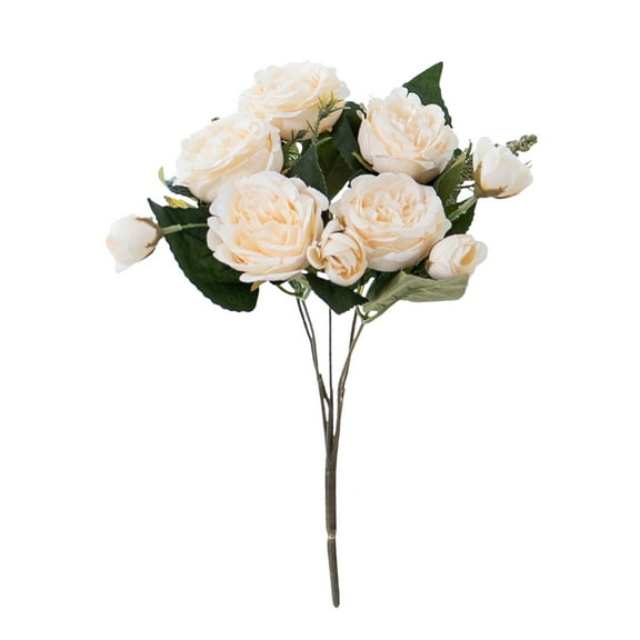 Tainini Artificial Peonies Silk Flowers, Faux Peony Bouquet for Home Boho Wedding Table Centerpiece,Vase Decor,12in