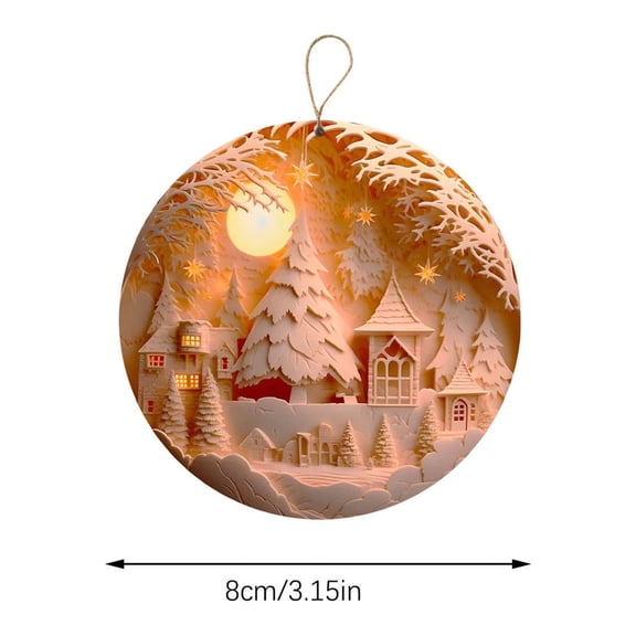 Tainini Christmas Acrylic Nativity Scene Ornaments, The Birth of Jesus Religious Pendant for Xmas Home Decor,3in