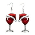 thumbnail image 1 of Tainini Christmas Earrings for Women Holiday Earrings Plastic Wine Xmas Earrings Christmas Jewelry, 1 of 7