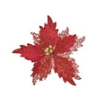 thumbnail image 1 of Tainini Christmas Glitter Poinsettia Flowers Artificial Berry Picks Christmas Tree Ornaments for Xmas Wedding Wreath Floral Decor, 1 of 6
