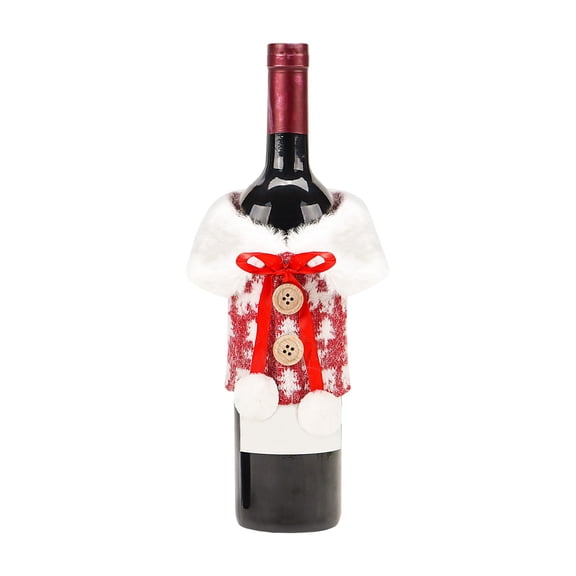 Tainini Christmas Sweater Wine Bottle Covers, Wine Bottle Clothes Wine Bottle Dress, Wine Bottle Bags For Xmas Party Decorations