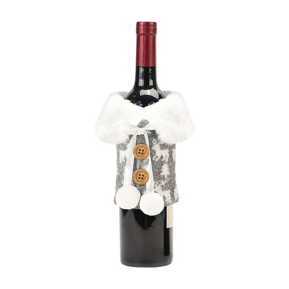 Tainini Christmas Sweater Wine Bottle Covers, Wine Bottle Clothes Wine Bottle Dress, Wine Bottle Bags For Xmas Party Decorations