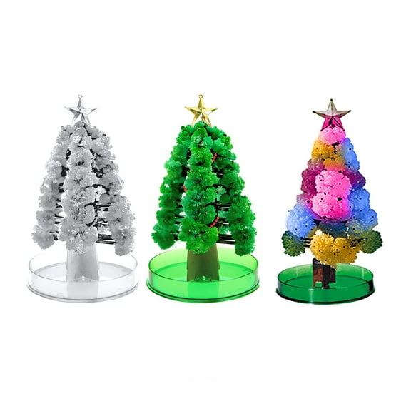 Tainini Christmas Tree Magic Growing, Paper Tree Colorful DIY Crystal Growing Kit Toy Novelty Xmas for Boys Girls