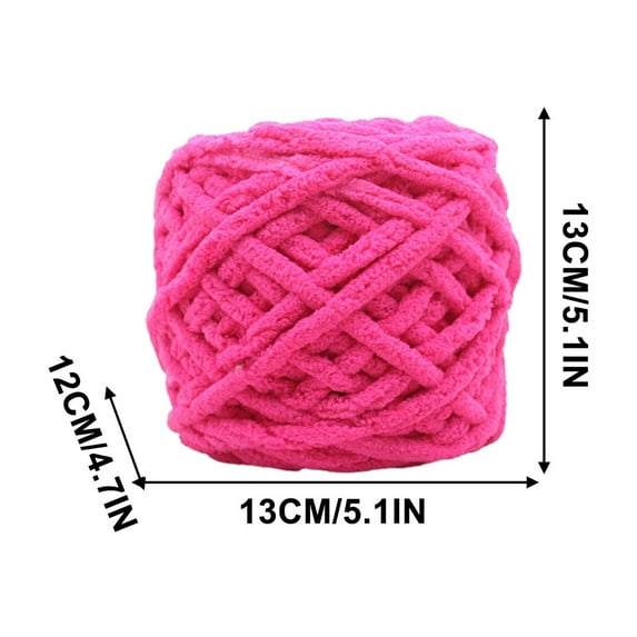 Tainini Chunky Yarn for Hand Knitting,Handcrafts Weaving Soft Chenille Yarn for Making Blankets, Scarf,100g