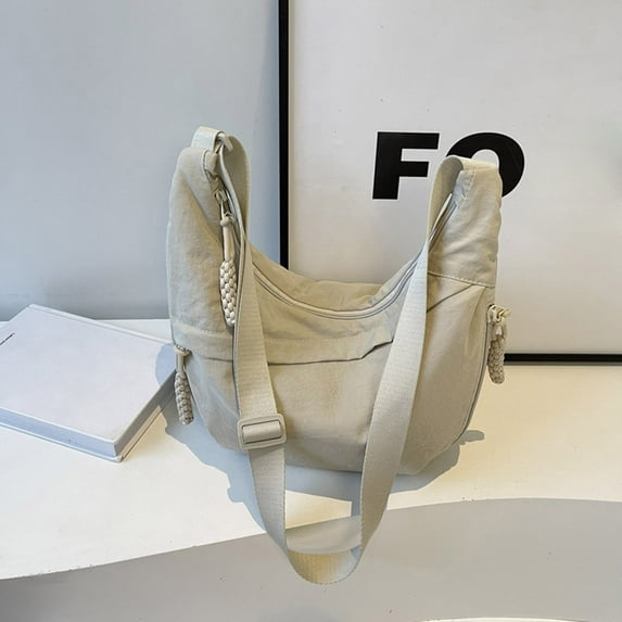 Tainini Crossbody Bag, Women NylonSling Crescent Bag ,Shoulder Bag ,Waterproof Dumpling Bag, Shoulder Handbag Adjustable Strap