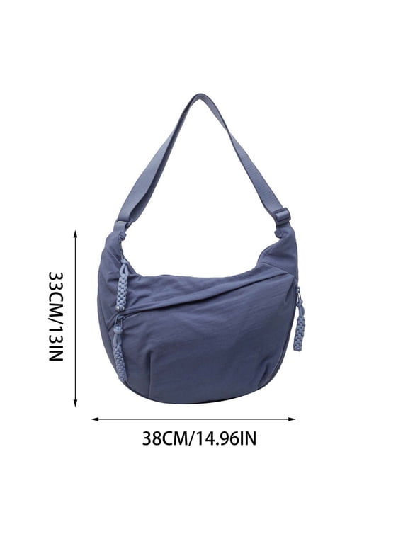 Crossbody Bag, Women NylonSling Crescent Bag ,Shoulder Bag ,Waterproof Dumpling Bag, Shoulder Handbag Adjustable Strap