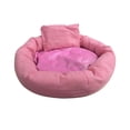thumbnail image 1 of Tainini Donut Dog Bed Pillow, Anti-Slip Round Comfort Pet Bed, Pillow Design Cozy Fur Bed for Medium Large Dogs, 14in, 1 of 7