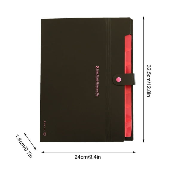 Tainini Expanding File Folder, 8 Pockets Accordion File Organizer, A4 Letter Size Paper Document Receipt Organizer