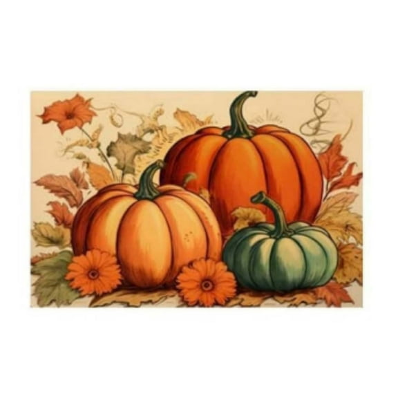 Tainini Fall Front Door Mat, 16×24 Thanksgiving Truck Pumpkin Resist Dirt Doormats,for Home Indoor Outdoor Decor