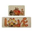 thumbnail image 1 of Tainini Fall Kitchen Rugs and Mat Set of 2, Thanksgiving Pumpkin Kitchen Mats for Floor,Autumn Sink Mats Home Decor,24x16 in+48x16in, 1 of 6