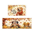thumbnail image 1 of Tainini Fall Kitchen Rugs and Mat Set of 2, Thanksgiving Pumpkin Kitchen Mats for Floor,Autumn Sink Mats Home Decor,24x16 in+48x16in, 1 of 6