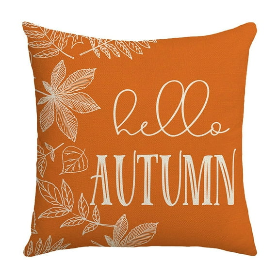 Tainini Fall Pillow Covers 18 x 18 inches , Thanksgiving Spandex Throw Couch Pillow Cases for Home Autumn Holiday Party