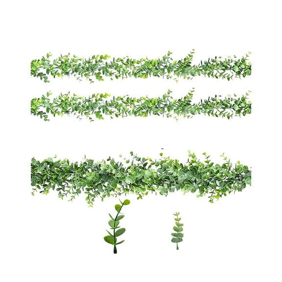 Tainini Faux Eucalyptus Garland Plant, 5.9Ft Artificial Vines Hanging Eucalyptus Leaves Garland for Wedding Backdrop Arch Wall Decor
