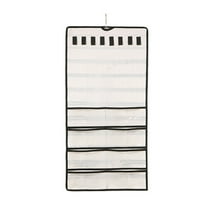 Tainini Hanging Jewelry Organizer, Necklace Holder Anti-tangle Earrings Rings Hanger with 48 Jewelry Bags Travel Storage Roll with Pockets