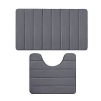 Tainini Memory Foam Bath Mat Set, Bathroom Rugs for 2 Pieces, Toilet Mats, Water Absorption, Non-Slip,Easier to Dry for Floor Mats