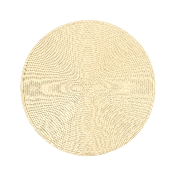 Tainini Placemats, 6.3in Crossweave Heat Resistant Classic Woven Round Place Mats for Kitchen Table