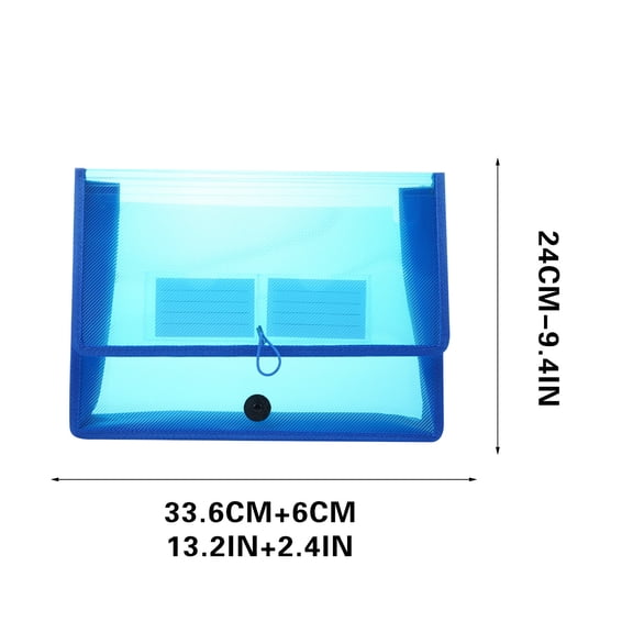 Tainini Plastic Expanding File Folder, Transparent envelopes with Elastic Closure, No Dividers, Large Capacity, Fit Letter/A4 Size