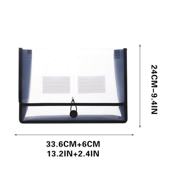 Tainini Plastic Expanding File Folder, Transparent envelopes with Elastic Closure, No Dividers, Large Capacity, Fit Letter/A4 Size
