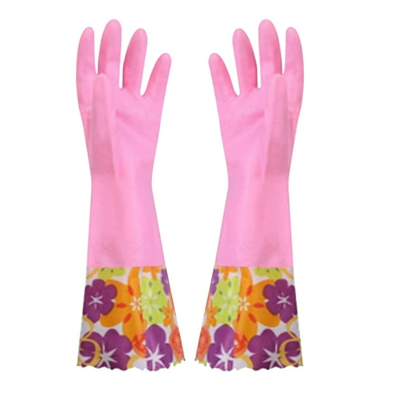 Tainini Rubber Kitchen Dishwashing Gloves,Household Cleaning Gloves for Washing Dishes and Cleaning Tasks