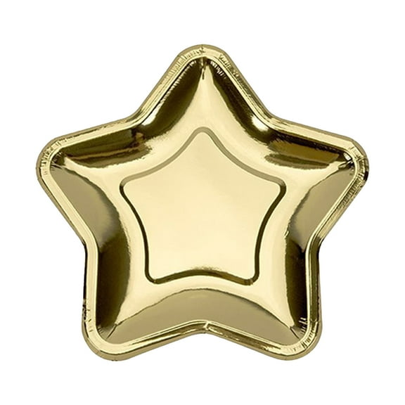 Tainini Star Shaped Paper Plates Disposable Party Plate Pentagram Dinnerware Plate for Graduation Independence Day Wedding Birthday Baby Shower, 7in