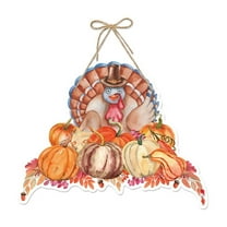 Tainini Thanksgiving Turkey Door Sign Fall Turkey Hanging Sign for Front Door Wall Window Porch Indoor Outdoor Party Supplies