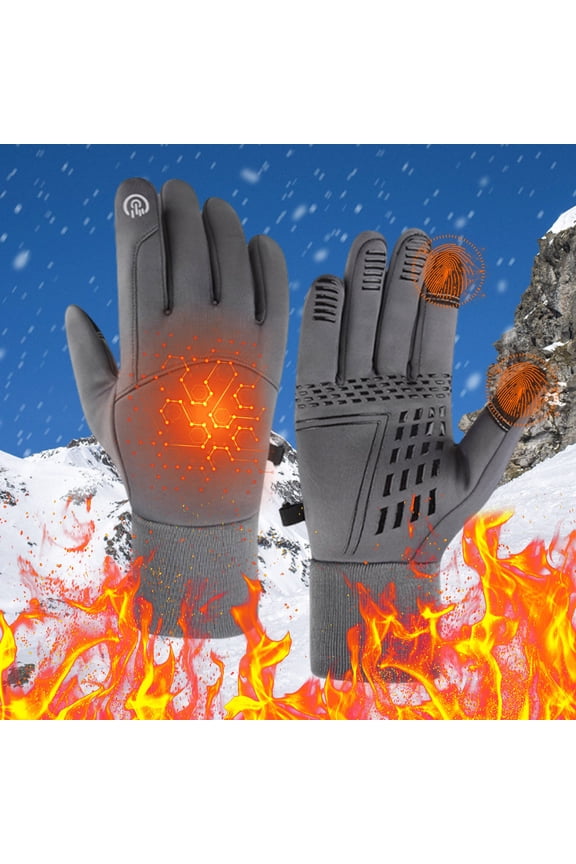 Winter Gloves for Men Women,Waterproof Thermal Warm Windproof Gloves Touch Screen Finger for Skiing Snow Driving Snowboarding，L